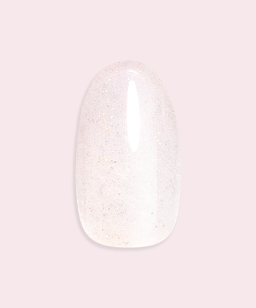 Milky Micro Glitter - Press-On | Medium | Oval