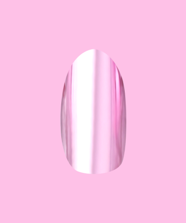 Pink Mirror Chrome - Press-On | Medium | Oval